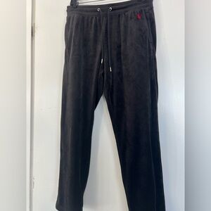 Black velvet like Polo sweatp